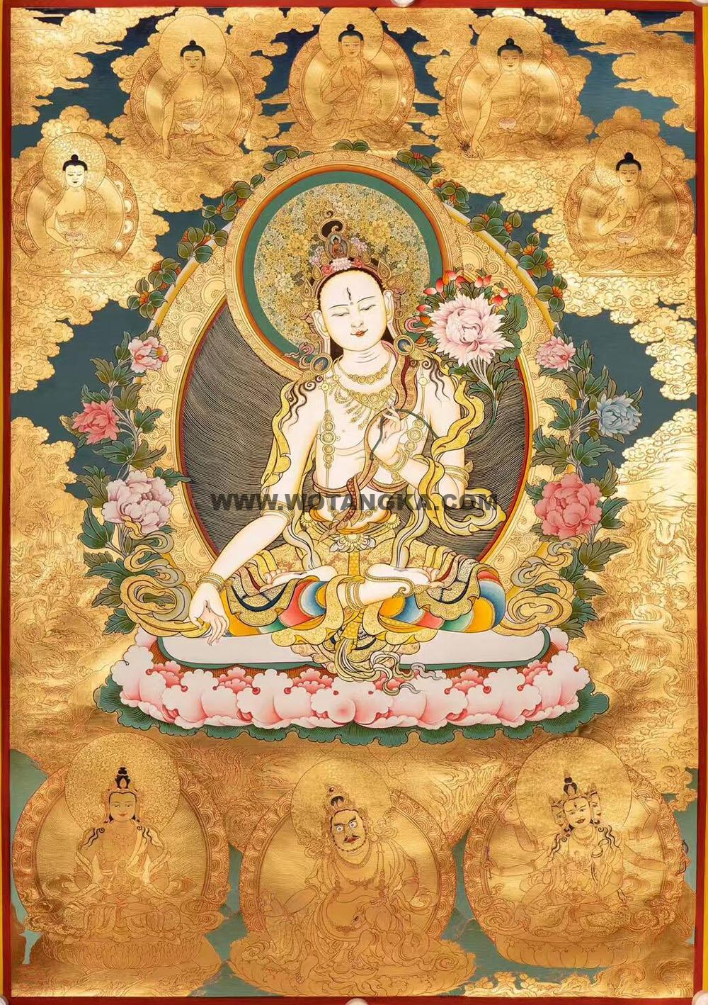 编号188-194414:黄金唐卡-白度母(100*70CM左右)