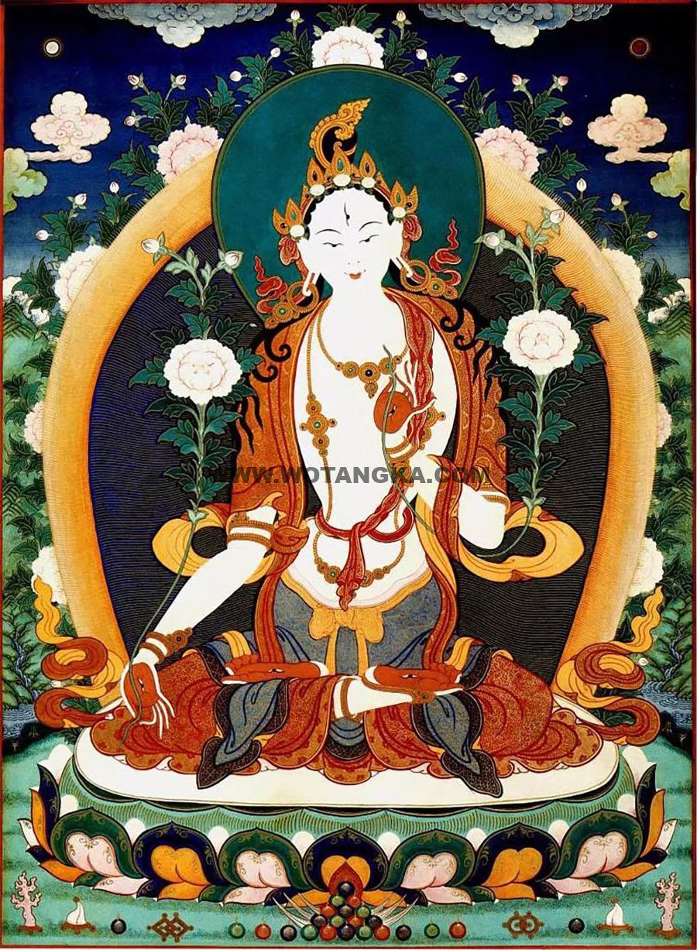 沃唐卡编号AC16025：白度母