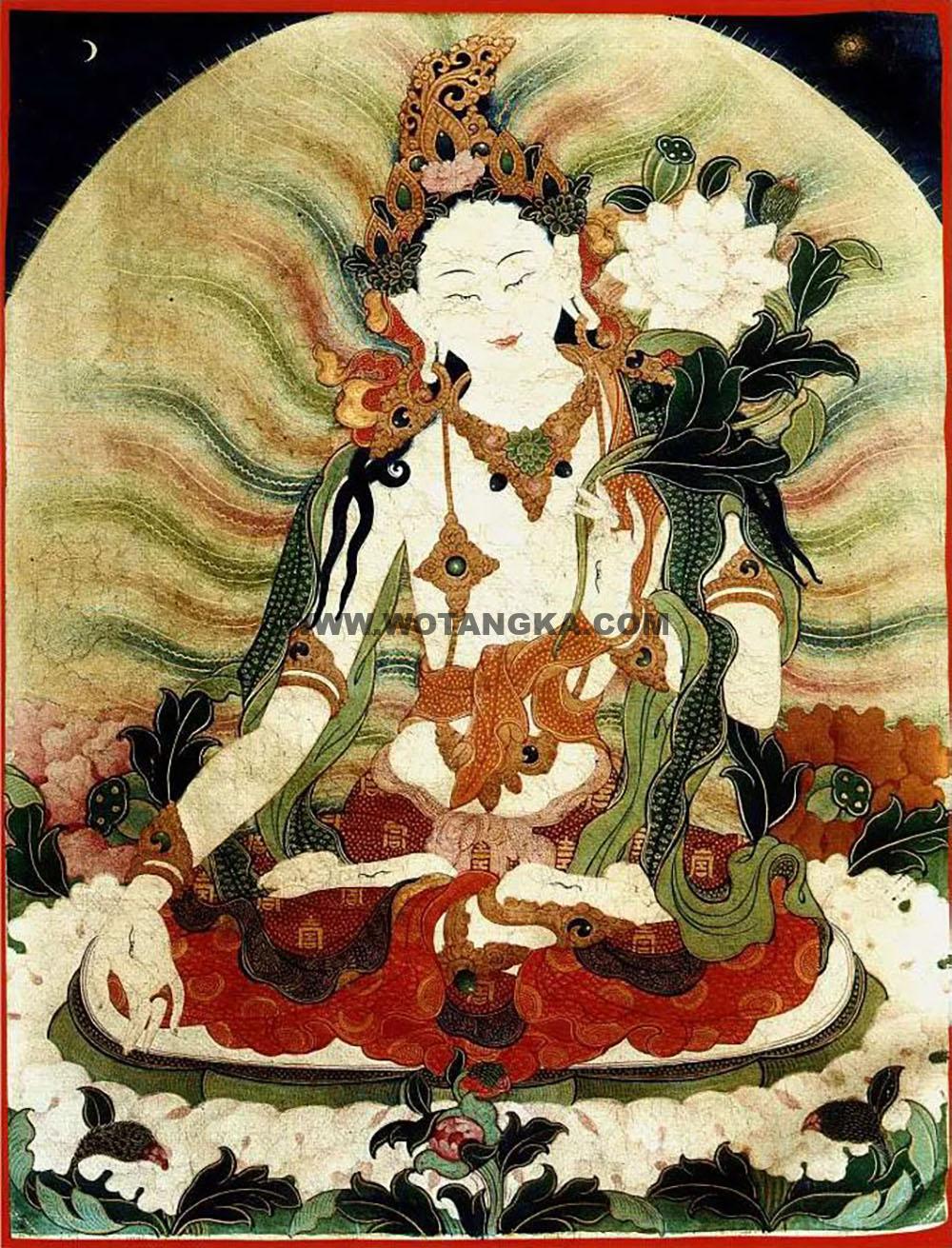 沃唐卡编号AC17738：白度母