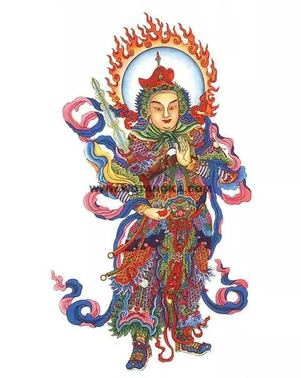 沃唐卡编号AC18463：韦陀菩萨