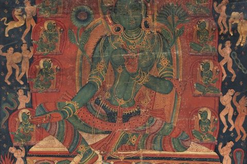 沃唐卡编号AC23576：绿度母