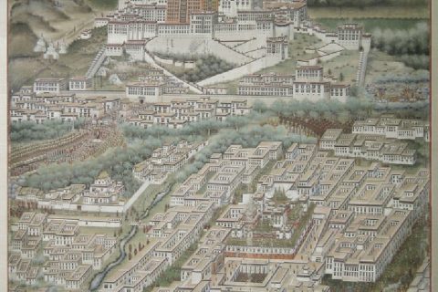 沃唐卡编号AC36455：布达拉宫