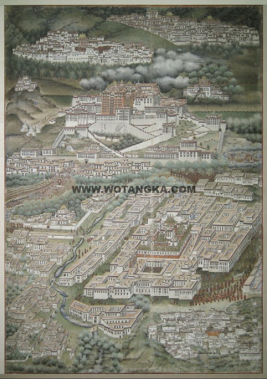 沃唐卡编号AC36455:布达拉宫