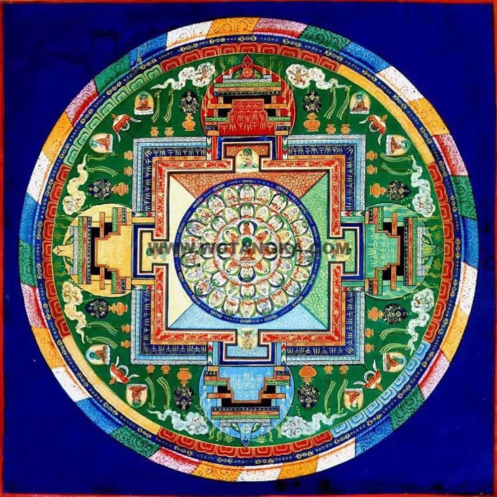 沃唐卡编号AC50565：药师佛坛城