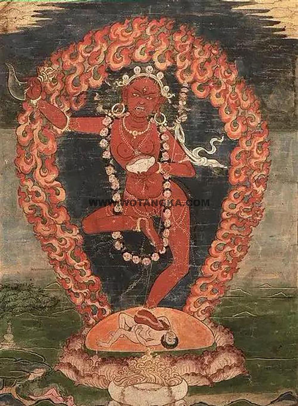 沃唐卡编号AC52464：金刚亥母