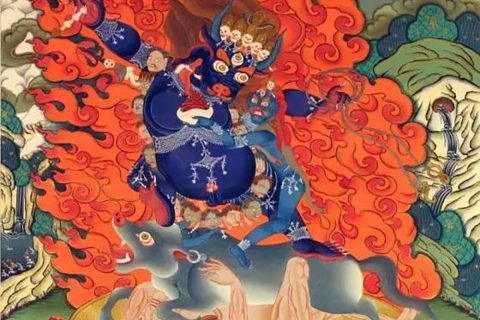 沃唐卡编号AC56140：阎魔敌