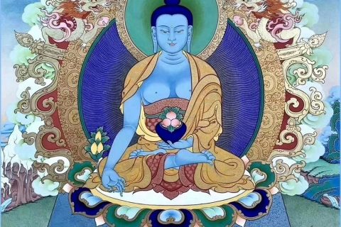 沃唐卡编号AC56446：药师佛