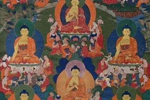 沃唐卡编号AC63263：药师七佛