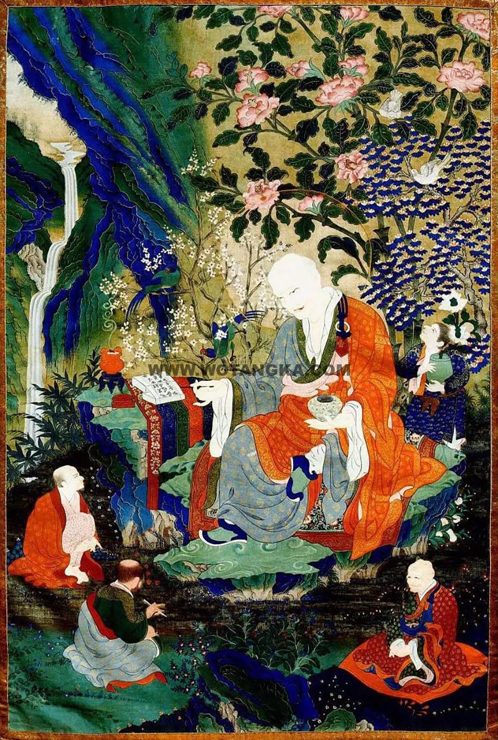 沃唐卡编号AC68714：宾度罗跋惰阇尊者