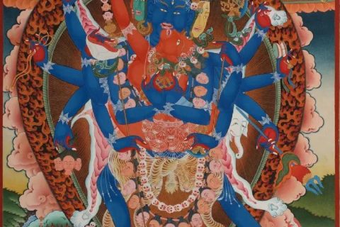 沃唐卡编号AC70154：上乐金刚