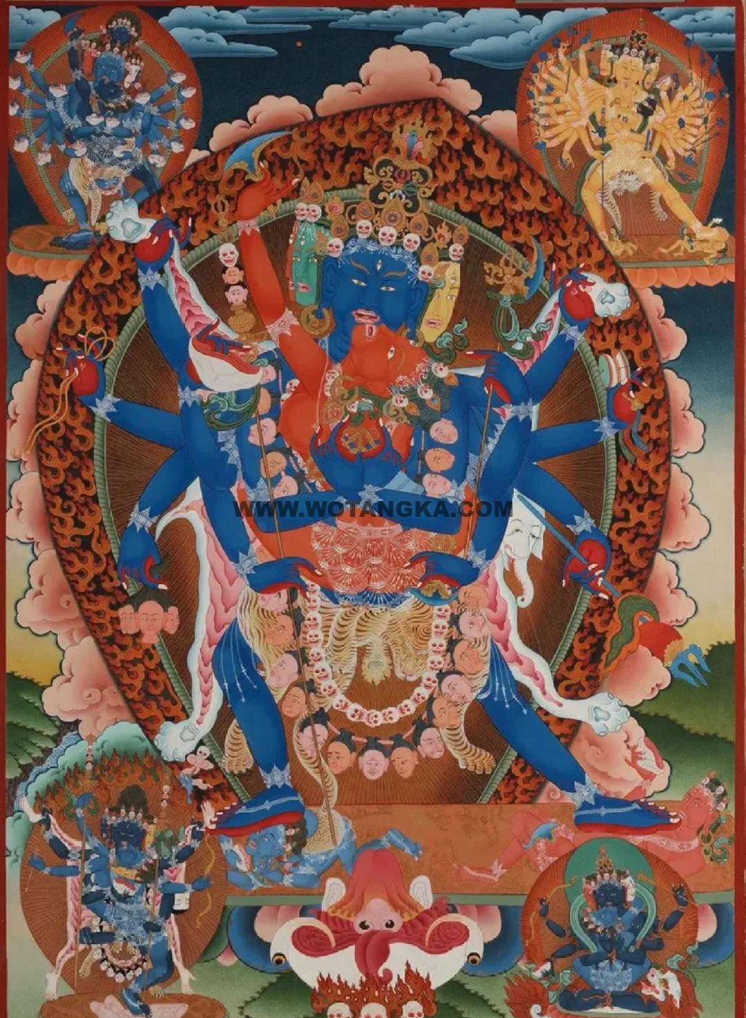 沃唐卡编号AC70154：上乐金刚