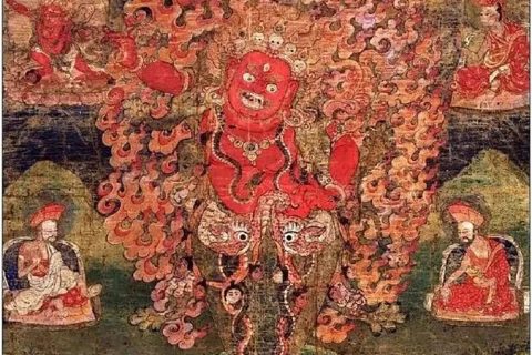 沃唐卡编号AC74484：忿怒莲师金刚橛