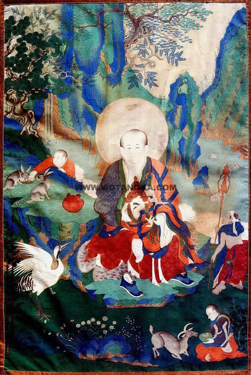 沃唐卡编号AC78057:罗怙罗尊者