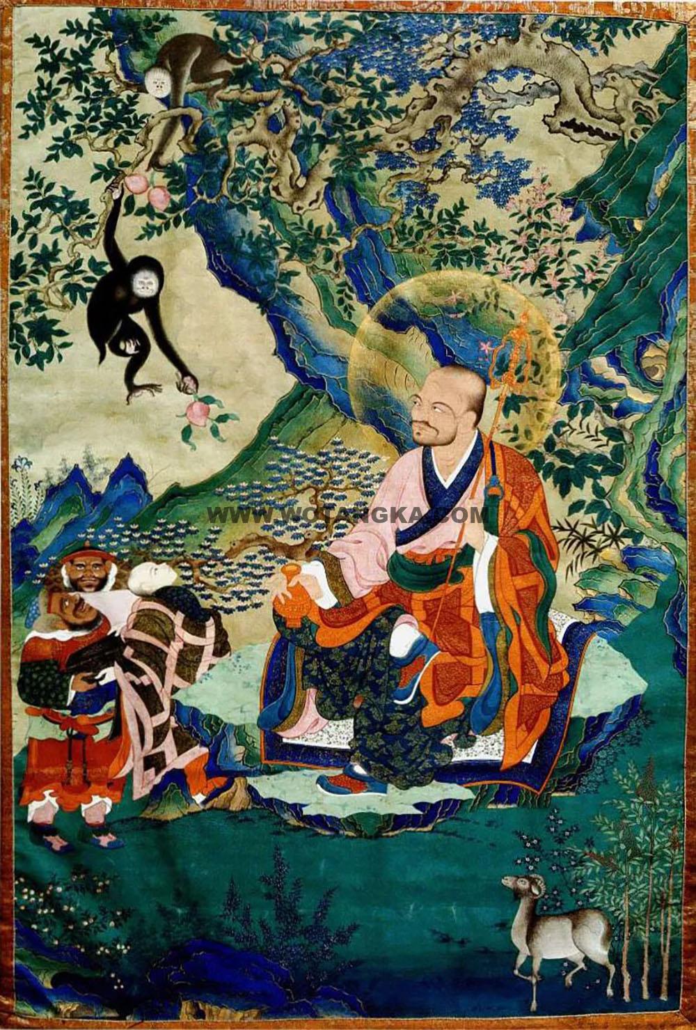 沃唐卡编号AC80922：那迦犀那尊者