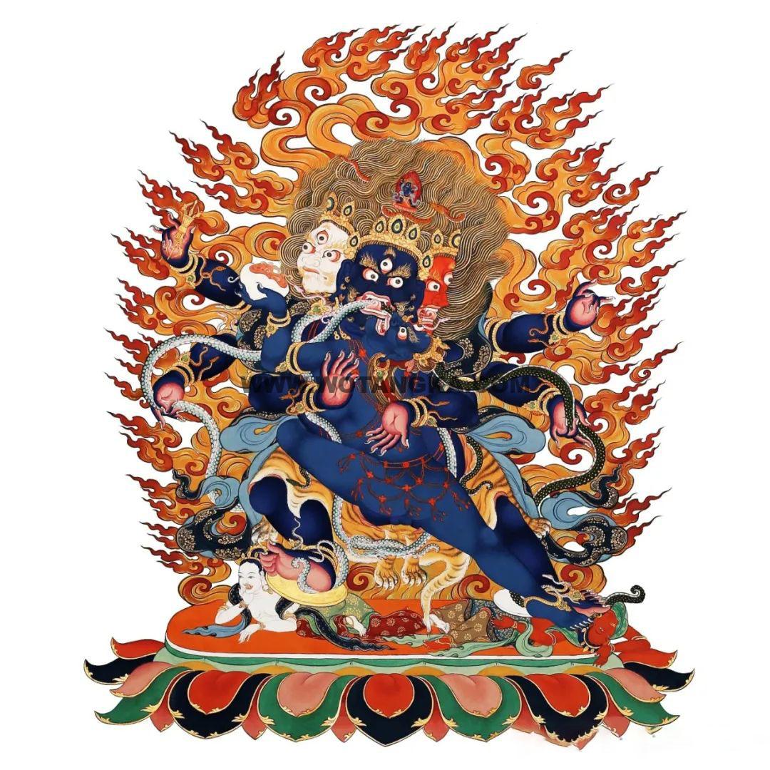 沃唐卡编号AC83721:大轮金刚手菩萨