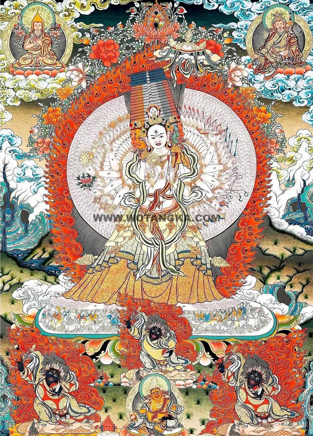 沃唐卡编号AC84132:大白伞盖佛母