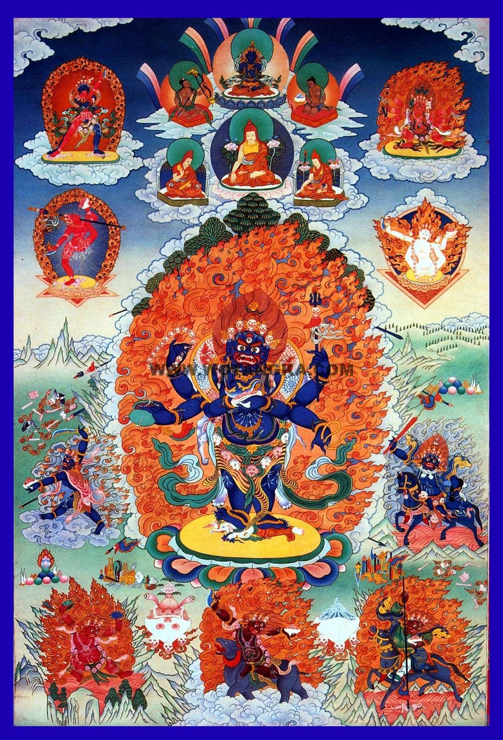 沃唐卡编号AC88932：六臂大黑天