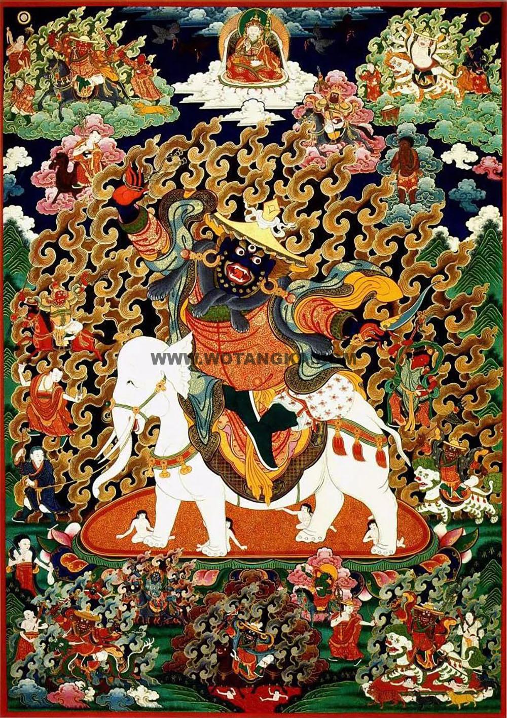 沃唐卡编号AC92579：意明王护法