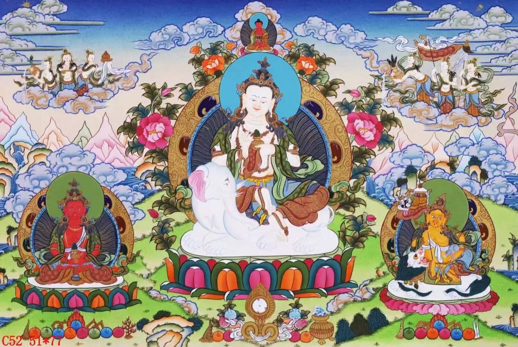 编号138-395069：彩绘唐卡-普贤菩萨（51*77CM左右）