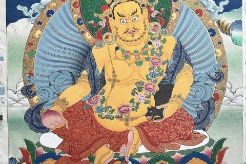 编号188-207422：彩绘唐卡-黄财神（40*30CM左右）