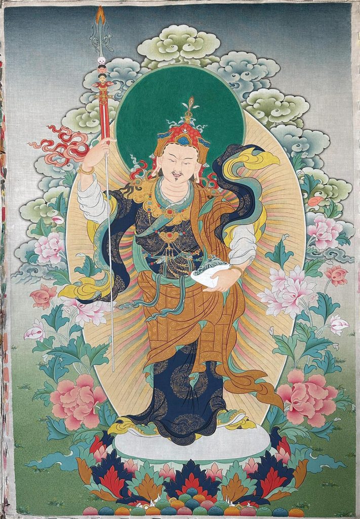 编号188-309405：彩绘唐卡-莲花生大士（50*36CM左右）