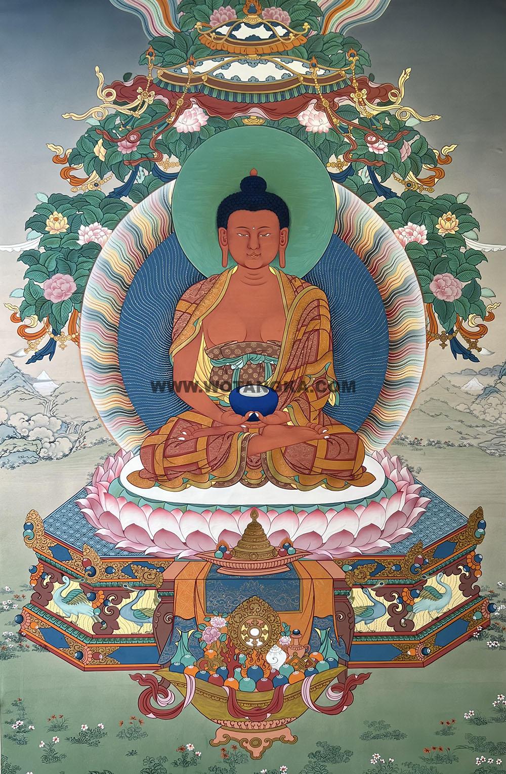 编号188-324102:彩绘唐卡-阿弥陀佛(60*45CM左右)