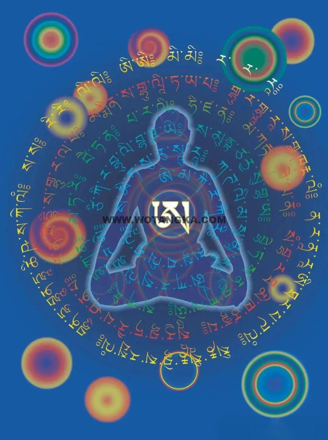 沃唐卡编号AC15296：观想种子字