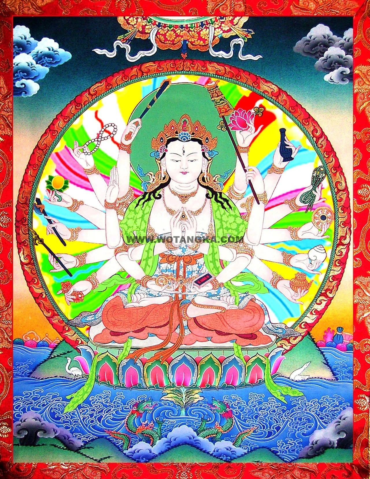 沃唐卡编号AC16954：准提佛母