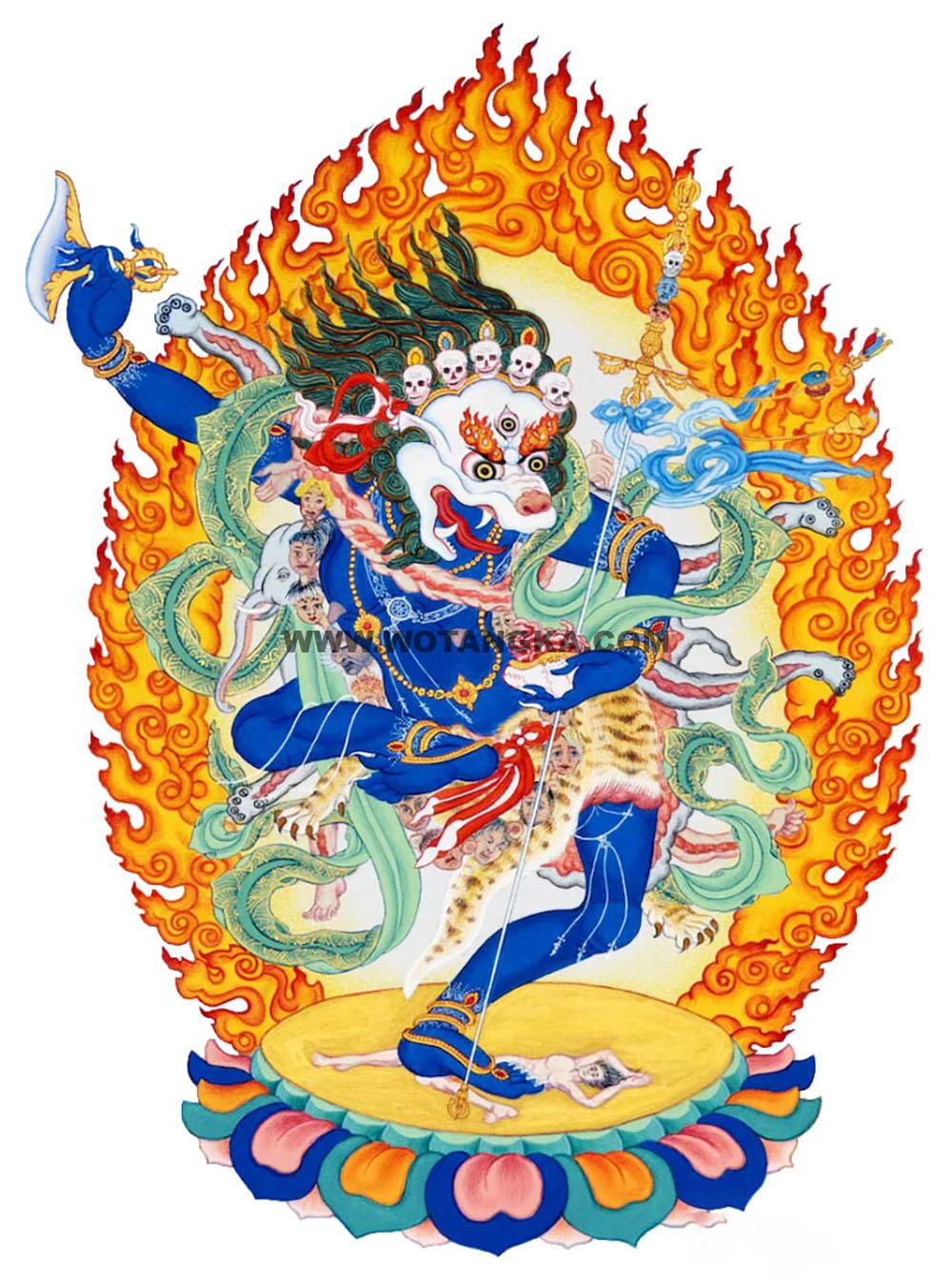 沃唐卡编号AC21780：狮面空行母