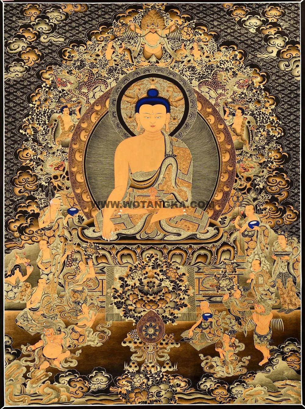 沃唐卡编号AC26658：释迦牟尼佛