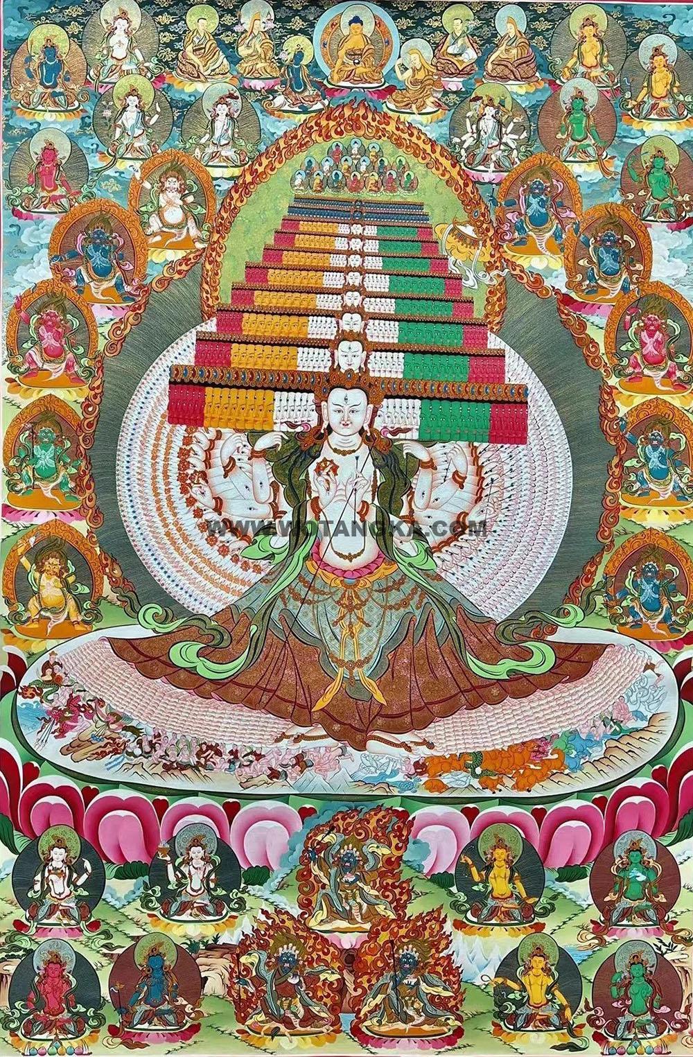 沃唐卡编号AC27764：大白伞盖佛母