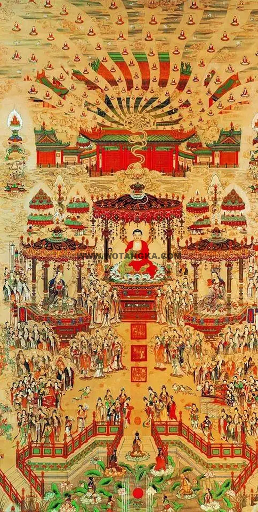 沃唐卡编号AC35033：极乐净土