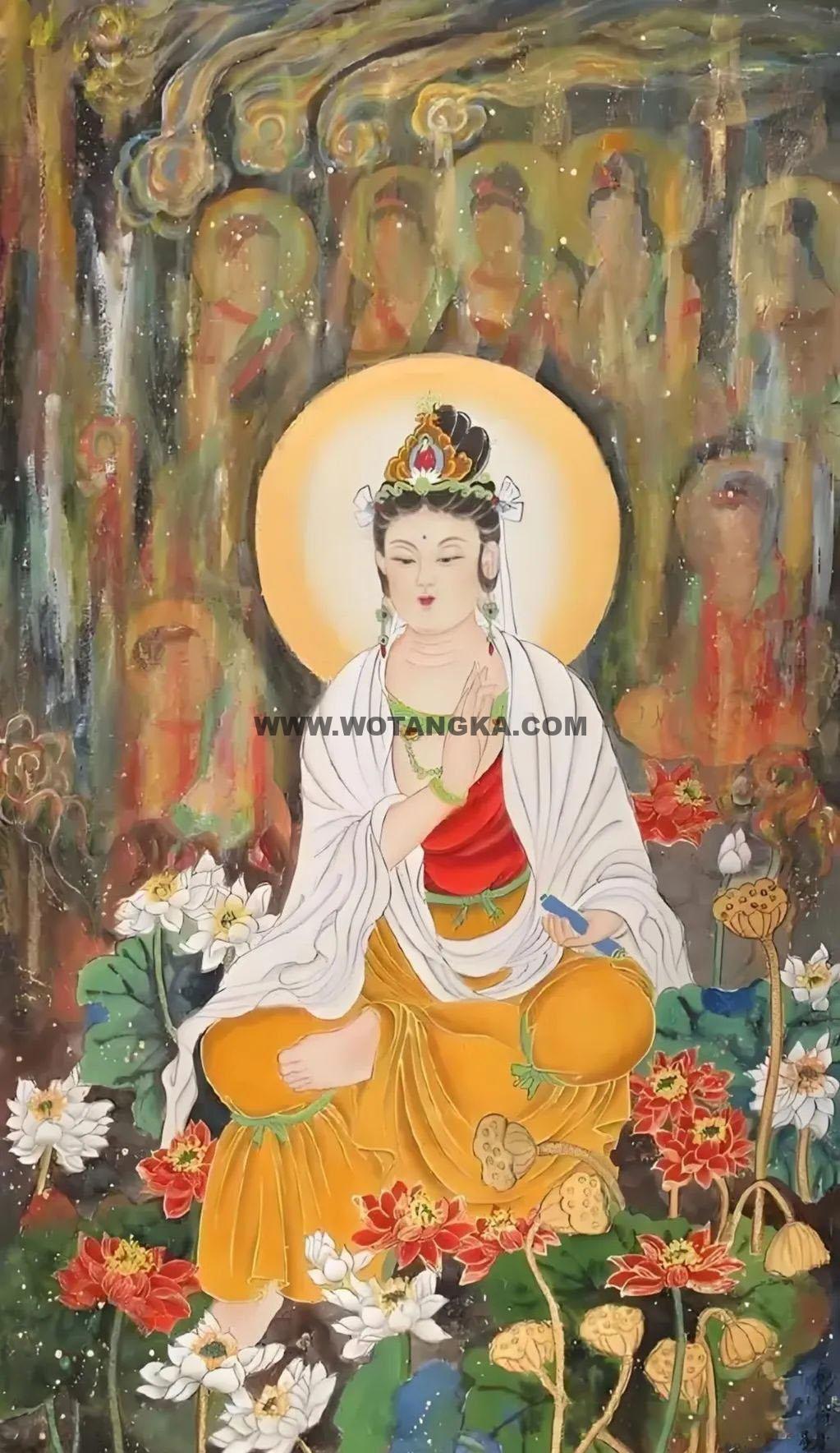 沃唐卡编号AC35811：观音菩萨