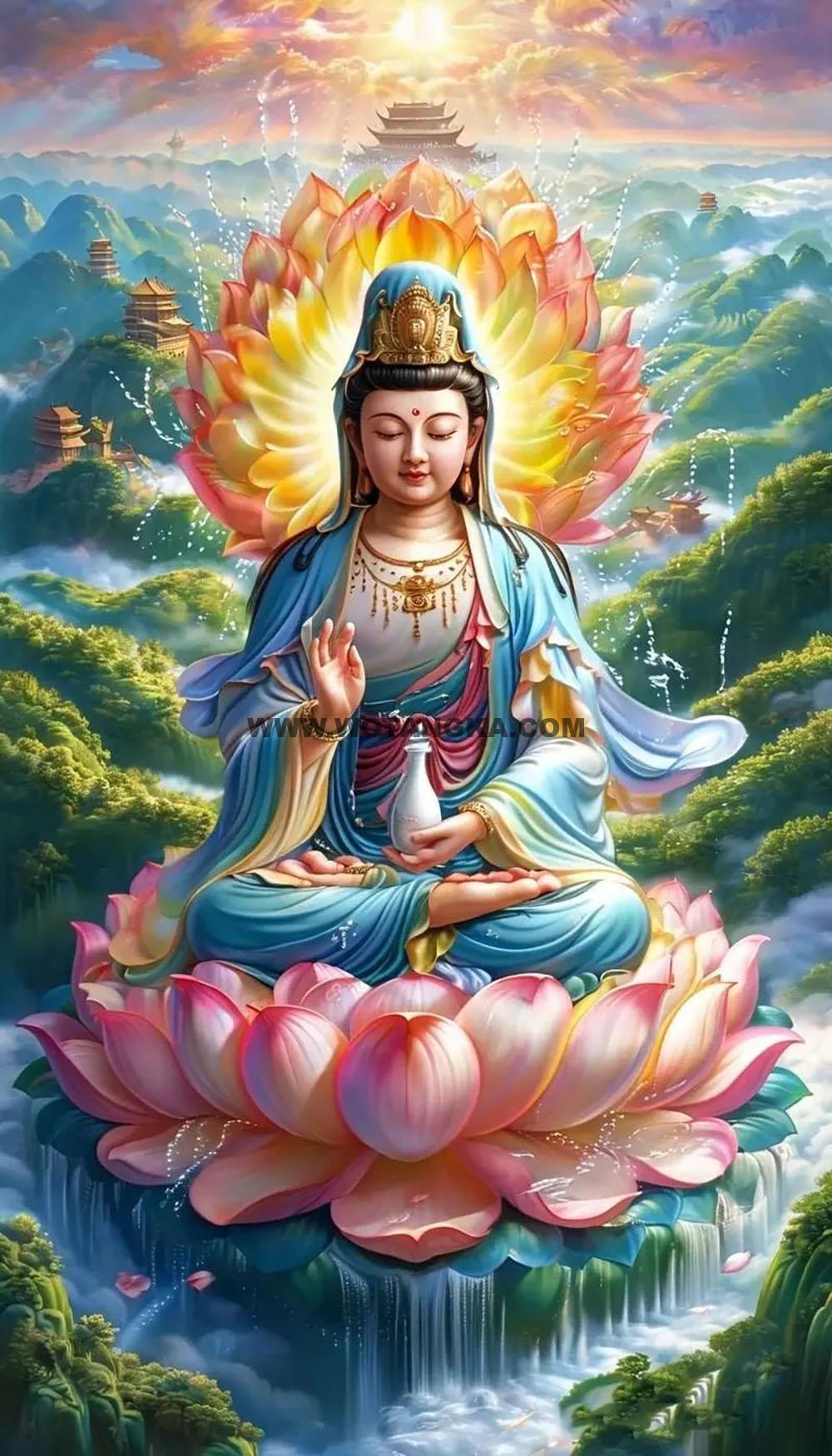 沃唐卡编号AC40469：观音菩萨