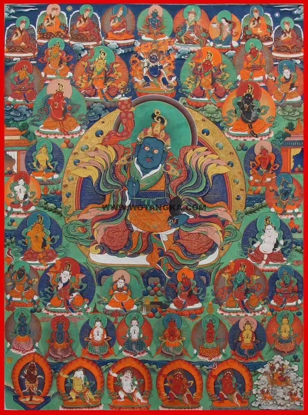 沃唐卡编号AC45502:尼扎伏藏财神