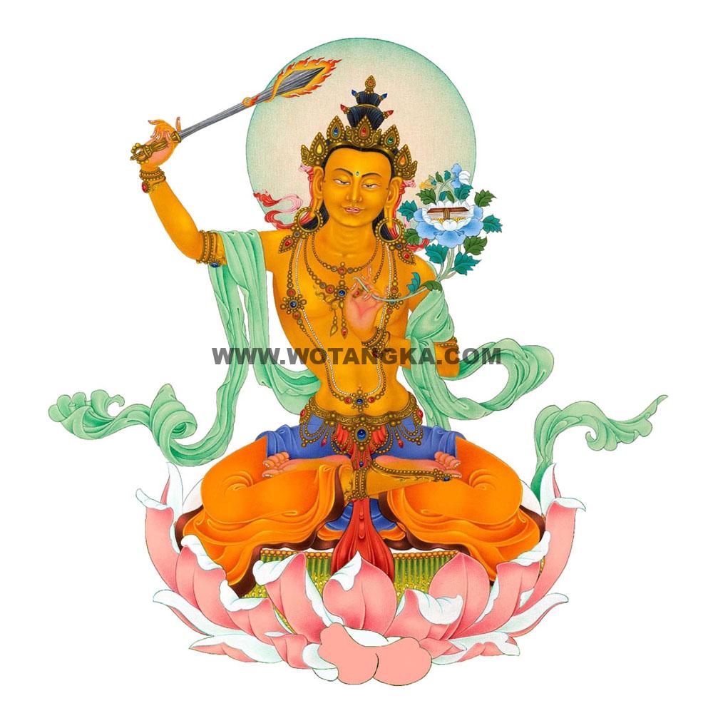 沃唐卡编号AC47620：文殊菩萨