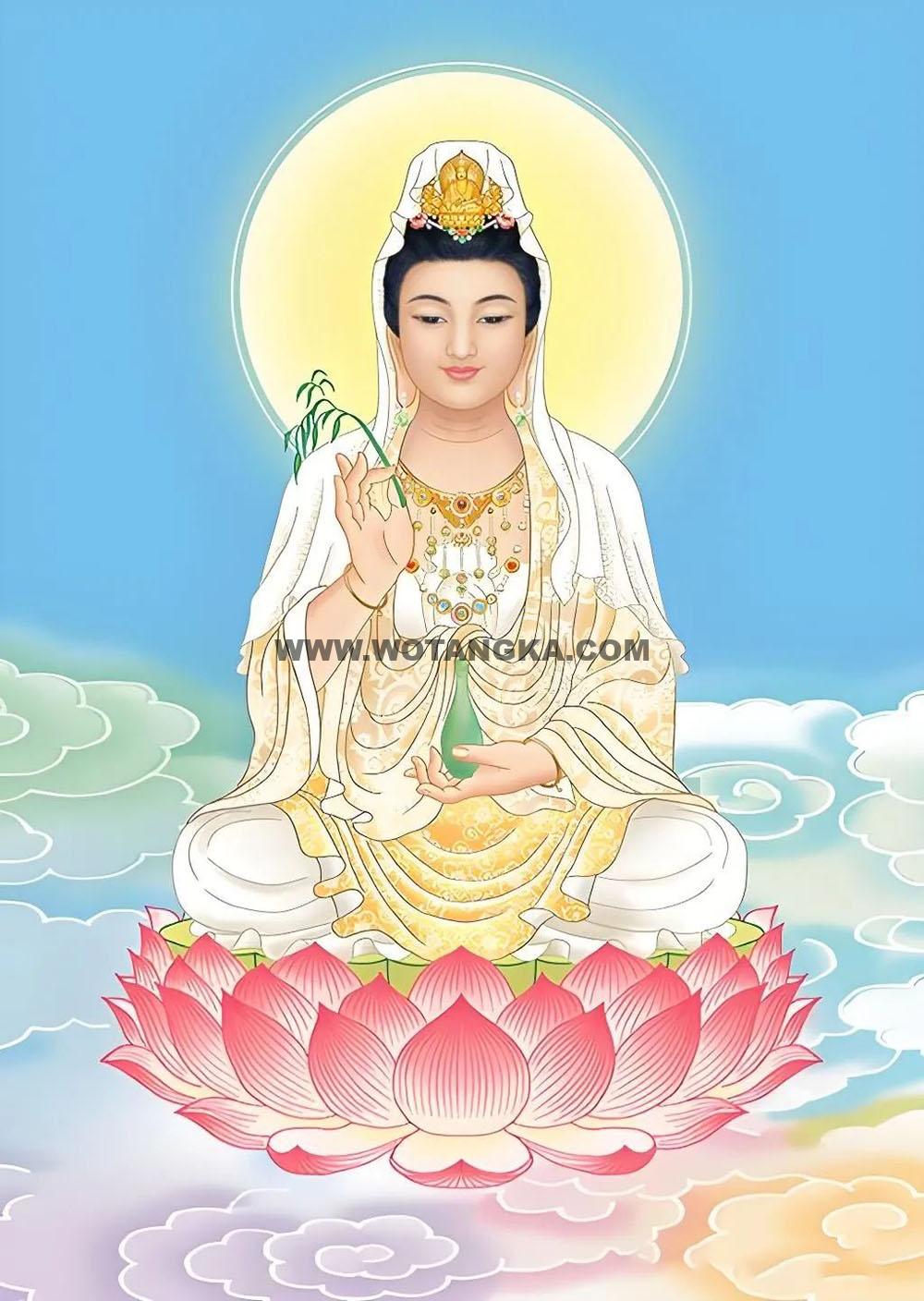 沃唐卡编号AC48240：观音菩萨