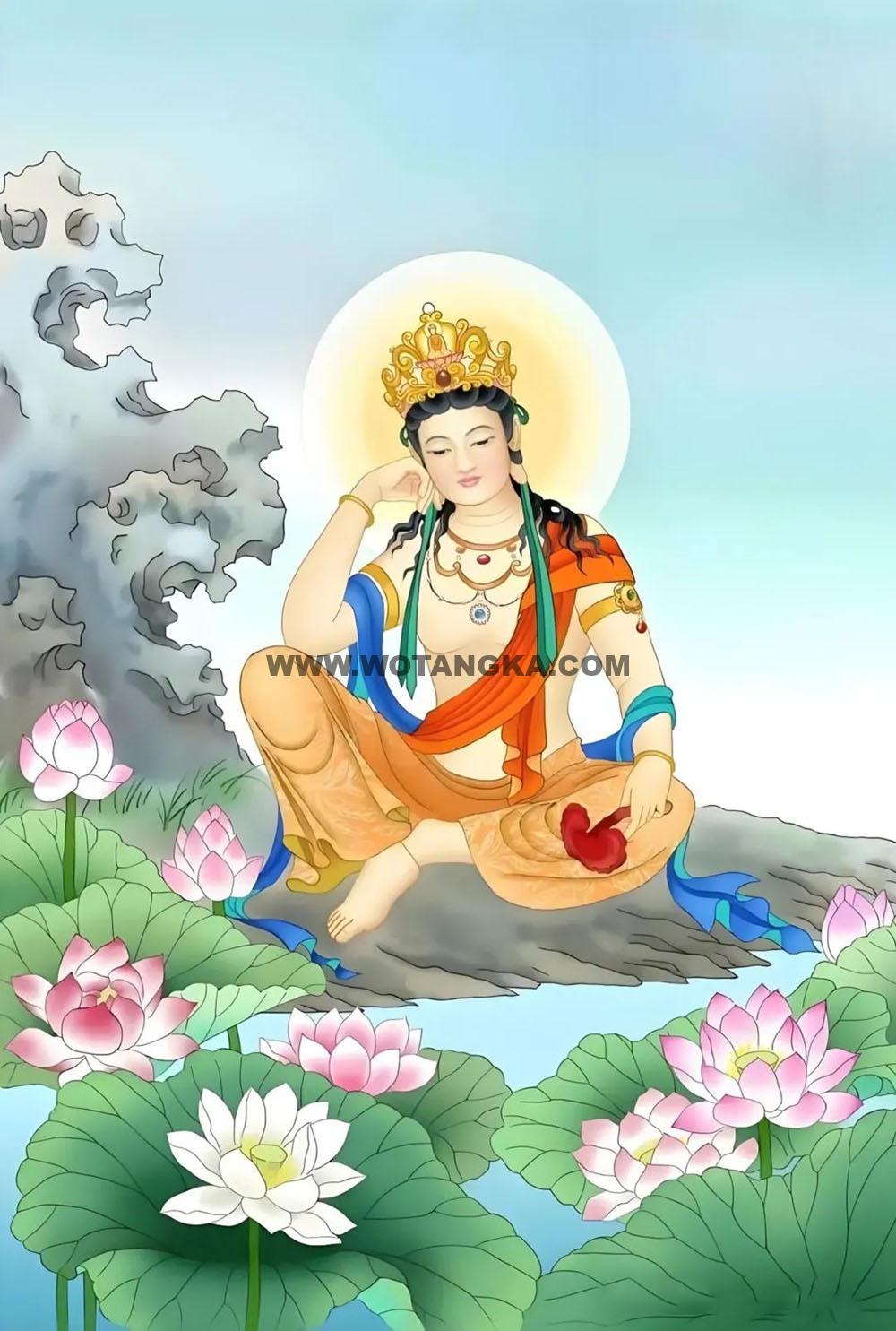 沃唐卡编号AC49772：施药观音