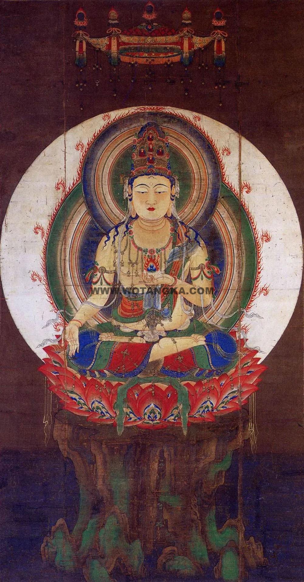 沃唐卡编号AC52567：虚空藏菩萨