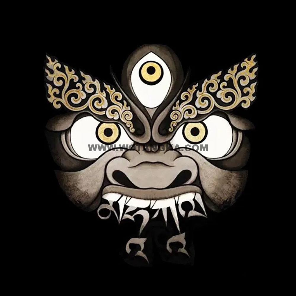 沃唐卡编AC57034：护法佛头