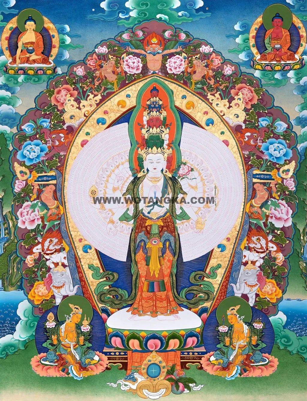 沃唐卡编号AC60412：千手观音