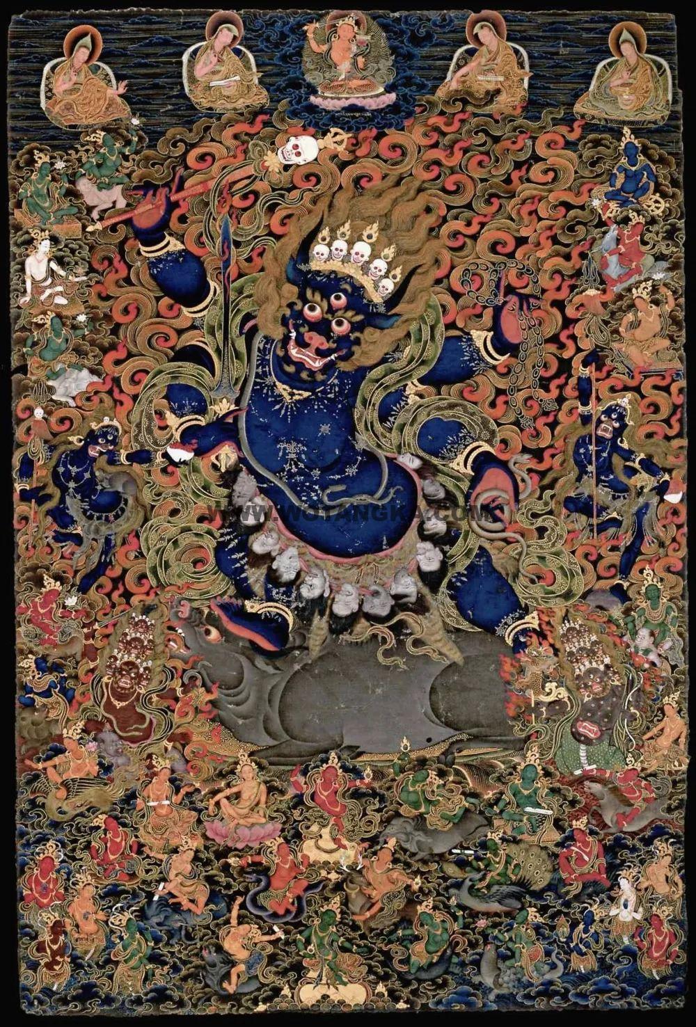 沃唐卡编号AC63795：四臂阎魔敌