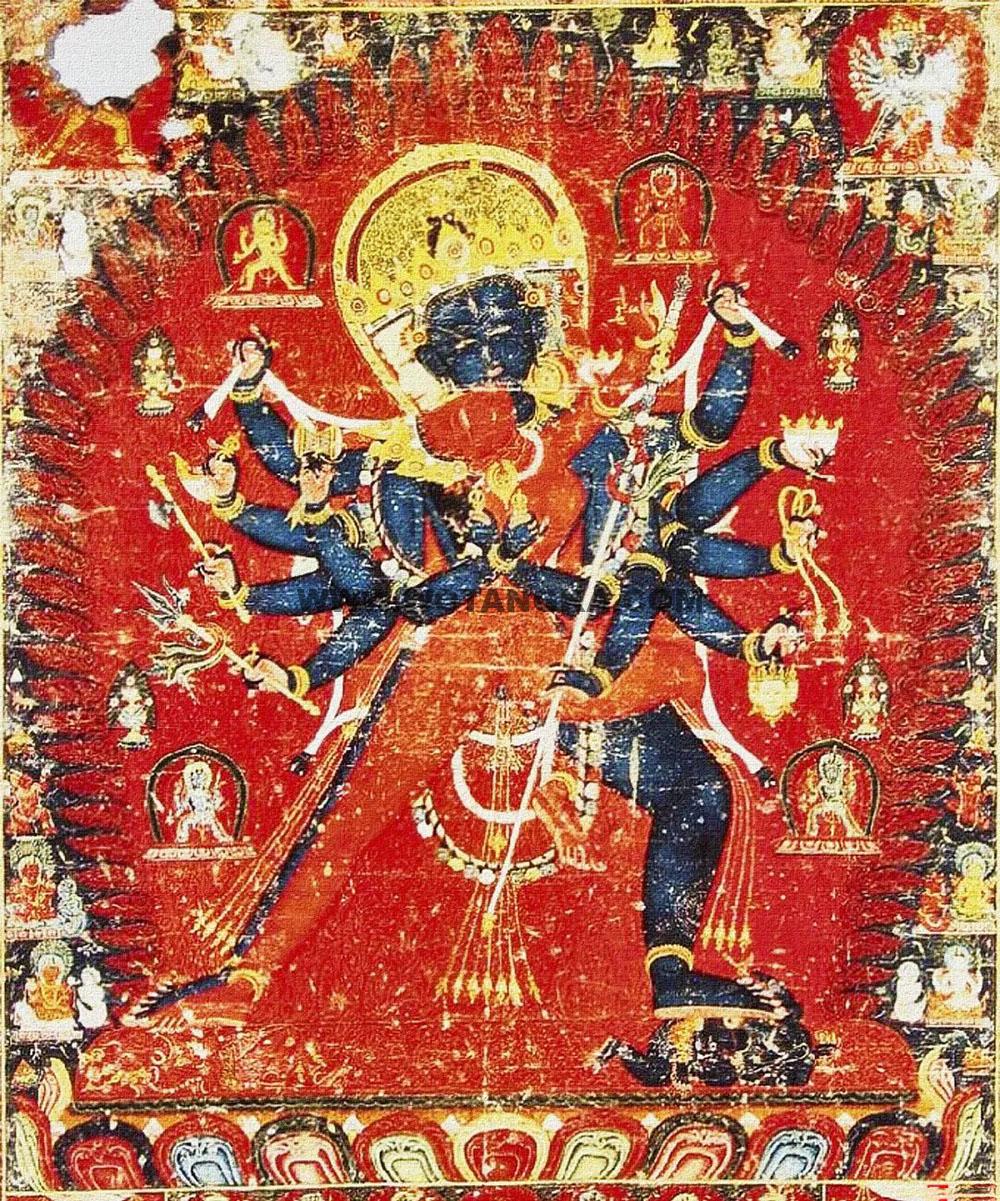 沃唐卡编号AC77408：克里什纳查亚传承胜乐金刚