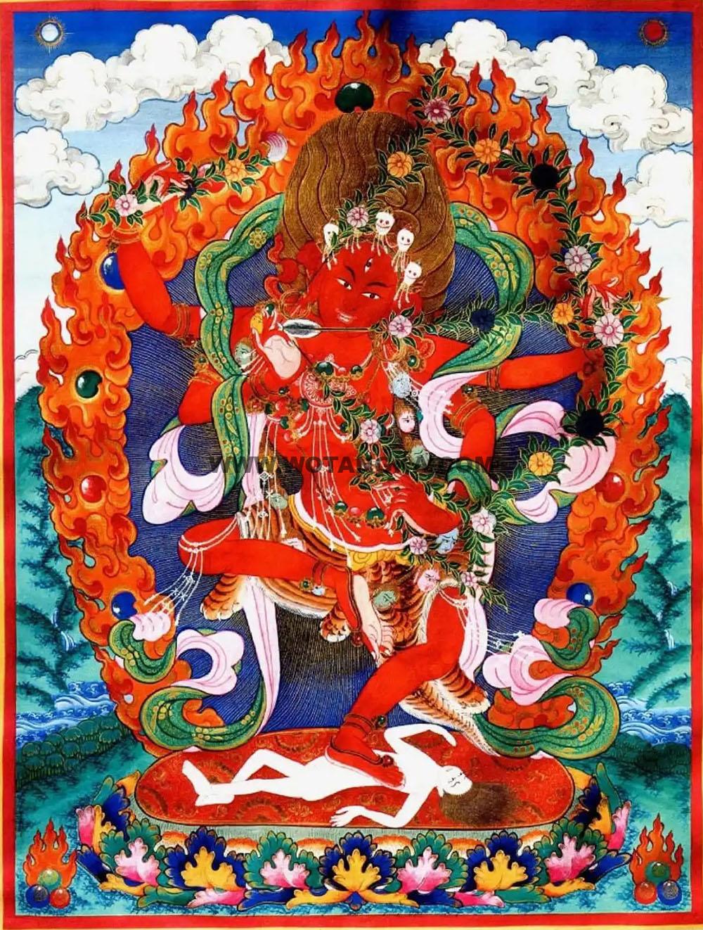 沃唐卡编号AC90837:作明佛母