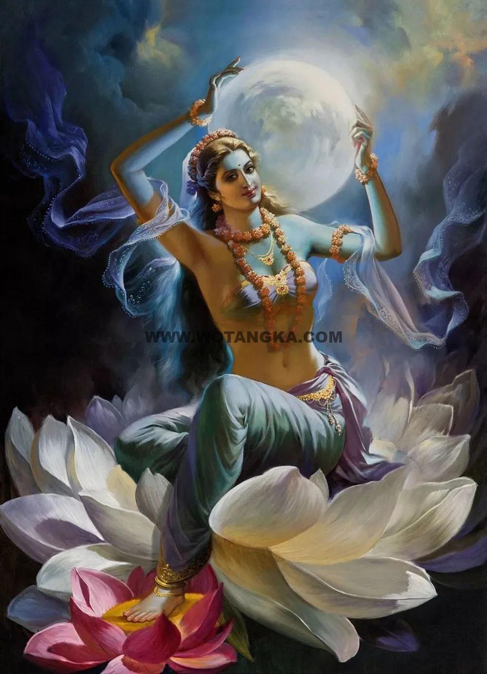 沃唐卡编号AC98487:月光度母