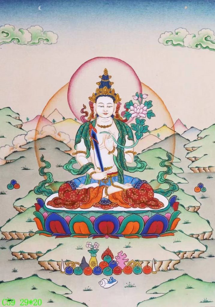 编号138-540862：嘎玛嘎赤-虚空藏菩萨（29*20CM左右）