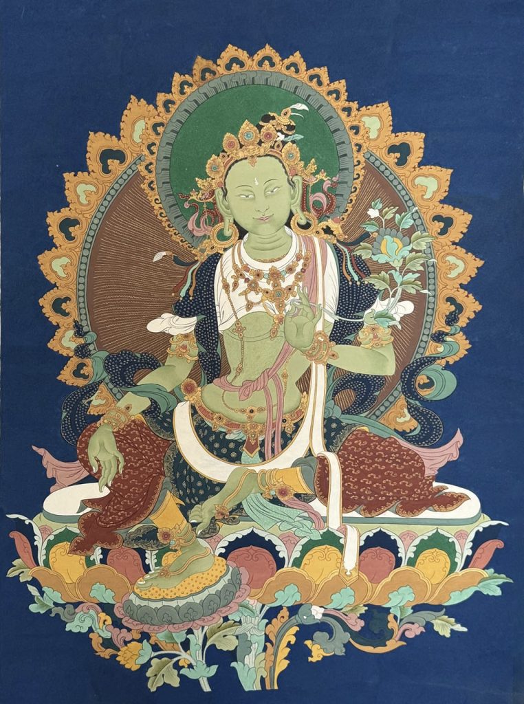编号188-391008：嘎玛嘎赤-绿度母（40*30CM左右）