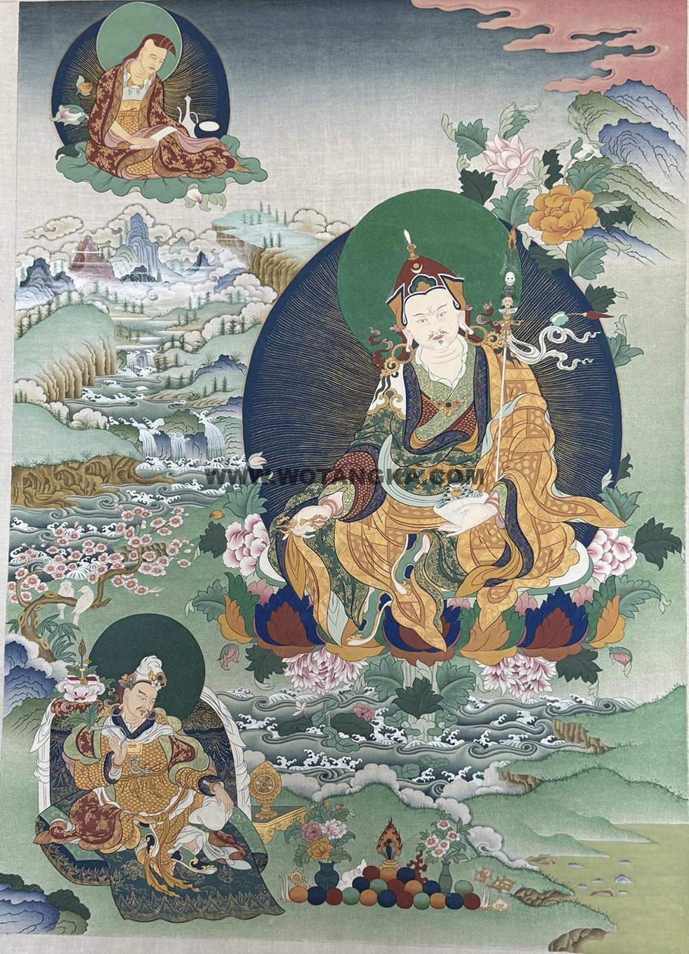 西藏-索朗·画院:嘎玛嘎赤-莲花生大士(70*50CM左右)