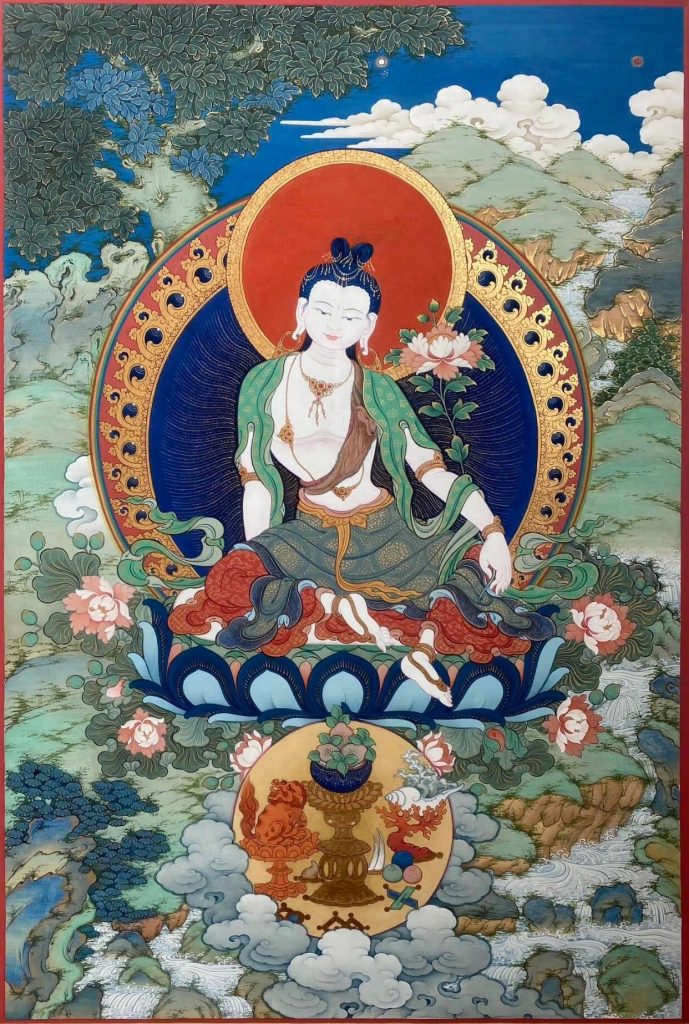 编号188-435200：彩绘唐卡-观音菩萨（60*45CM左右）