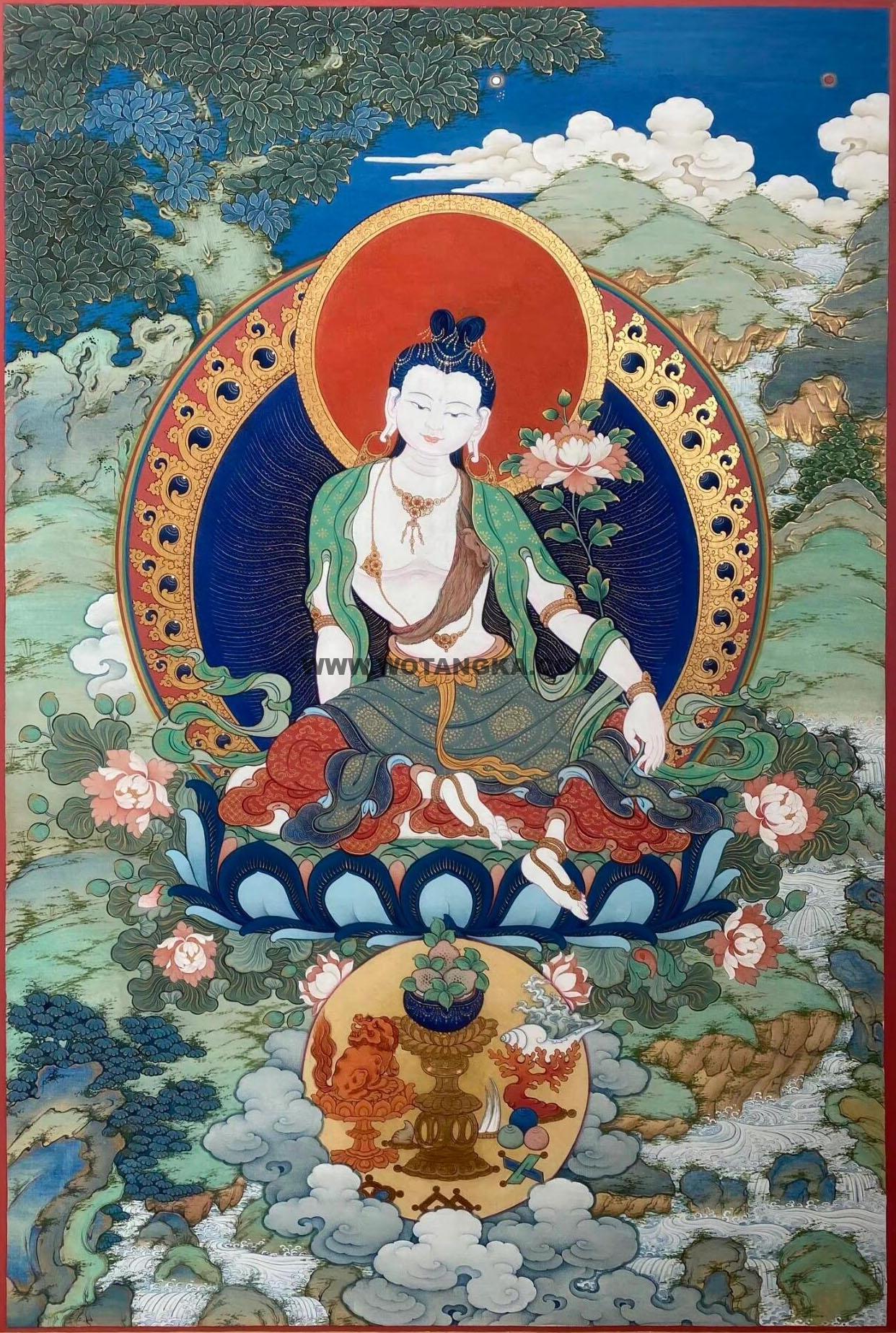 编号188-435200:彩绘唐卡-观音菩萨(60*45CM左右)